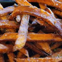Sweet Potato Fries at Wisdom's Vegan Bakery & Cafe in Spring