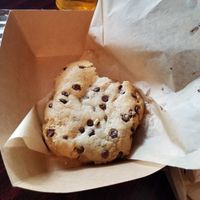 Huge chocolate chip cookies at Wisdom's Vegan Bakery & Cafe in Spring