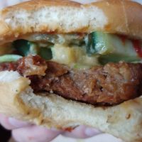 Beyond Burger: Pretty good, interesting combination of flavors, really enjoyed it at Wisdom's Vegan Bakery & Cafe in Spring