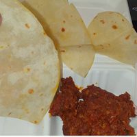 Vish curry and roti. Order 3x roti as they are tiny and very thin.  at The Vegan Chef - Midrand in Johannesburg