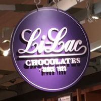 Sign for Li-Lac at Li-Lac Chocolates - Grand Central Market in New York City