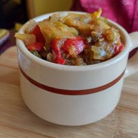 Ratatouille stew stuffed full of veggies and goodness at Healthyums in Zion