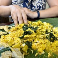 Banana leaf meal (mixed up)   at Sri Kaveri in Malacca