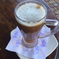 Soy milk capuchino  at Tuna Bistrot in Tena