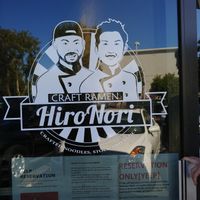Door at HiroNori Craft Ramen in Santa Clara