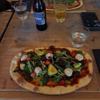 Green goddess pizza at Tintå in Turku