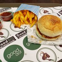 Burger and masala fries at GoodDO - Happy Home in Udaipur