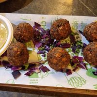 Dry falafel, weird tasting hummus at Step Out Cafe in Jaipur