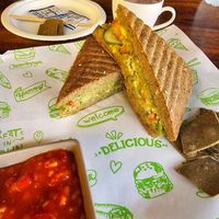 Avocado & chickpeas sandwich at Step Out Cafe in Jaipur