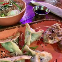 Vegan platter and ugly noodles at Ugly Dumpling in London
