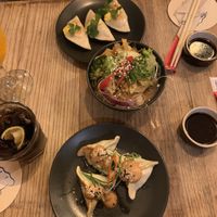 Tofu & spinach dumplings, ugly noodles (vegan & gf)   at Ugly Dumpling in London