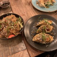 GF ugly noodles & spring onion dumplings   at Ugly Dumpling in London