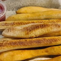 Vegan breadsticks at Switchyard Brewing Company in Bloomington