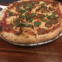 Vegan pepperoni  at Switchyard Brewing Company in Bloomington