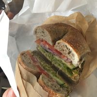 Uptown bagel at Bo's Bagels in New York City