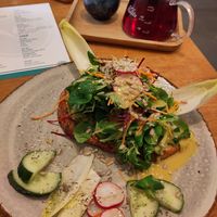 Grilled bread with smashed Avocado at filtro in The Hague