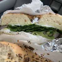 Violife vegan cream cheese now available! Perfect on an everyseed bagel with veggies 🥯 😋  at Bloomington Bagel Company in Bloomington