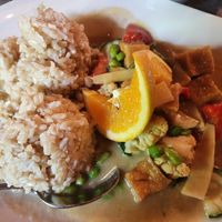 Green curry with tofu. at Rice in Eagle