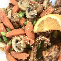 Vegan Menu Item with Seitan  at Rice in Eagle