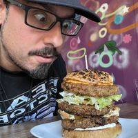 Man Vs Food.   at Novos Veganos - Pinheiros in Sao Paulo