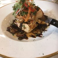 Savoury waffles at Bistro Tendresse in Montreal