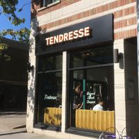 Storefront  at Bistro Tendresse in Montreal