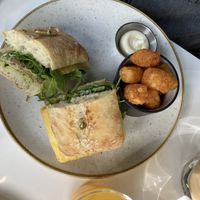 Ciabatta sandwich with "egg »  at Bistro Tendresse in Montreal