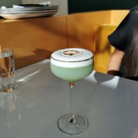 Verde cocktail at Bistro Tendresse in Montreal