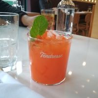 Carrot & gin cocktail at Bistro Tendresse in Montreal