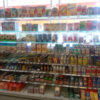 Various vegan products at Müller in Campos