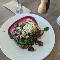 Vegan morning glory at Frank's Eatery in Queenstown