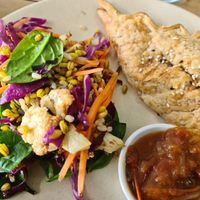 Kale and sweet potato pastie with salad and housemade chutney at Sadie Black in Albion