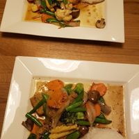 Rice with stir fry veg at Racha Thai Bistro in Thirsk