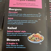 This is vegan. They also have fries from potatoes and sweet potatoes . at Stacy's Diner in Koege