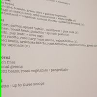 Menu at Ponte Vecchio in Hereford