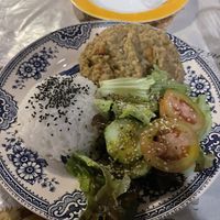 Rice, lentils and salad for 4.5€  at Casa da Horta in Porto