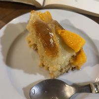 Delicious apricot + caramel cake  at Casa da Horta in Porto