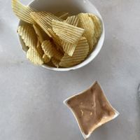 Chips and Vegan dip  at Druff's in Springfield