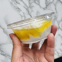 Coconut Milk Pudding with mango - vegan and gluten free, and YUM!   at BIBIBOP in Dayton