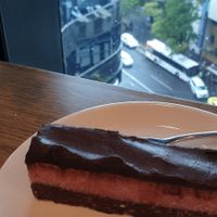 Raw cherry slice at The Loft in Melbourne