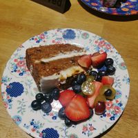 Harvest cake with fruit at Chapter 1 in Cavan