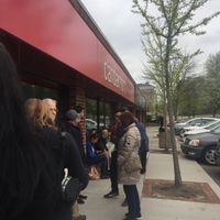 Line-up before 5pm opening..  at Cardamom in Ann Arbor