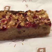 Currant, banana slice at Coffee Fellows - Alexanderplatz in Berlin