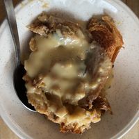 Croissant and pan au chocolate bread and butter pudding 👌   at Wild Thing in Cardiff