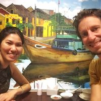 Enjoying the dinner  at Phuc An in Da Nang