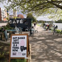 River views  at Ginger Bees Cafe in Kingston Upon Thames