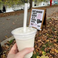 Vegan Oatly thickshake   at Ginger Bees Cafe in Kingston Upon Thames