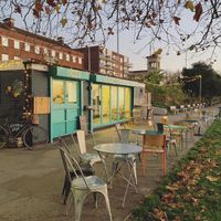 Evening at the Riverside Café at Ginger Bees Cafe in Kingston Upon Thames