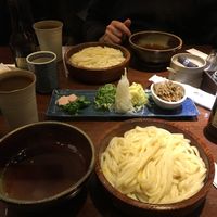 The udon noodles with the vegan broth and vegetables! at Omen Nippon in Kyoto