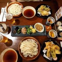 Udon with tempura at Omen Nippon in Kyoto